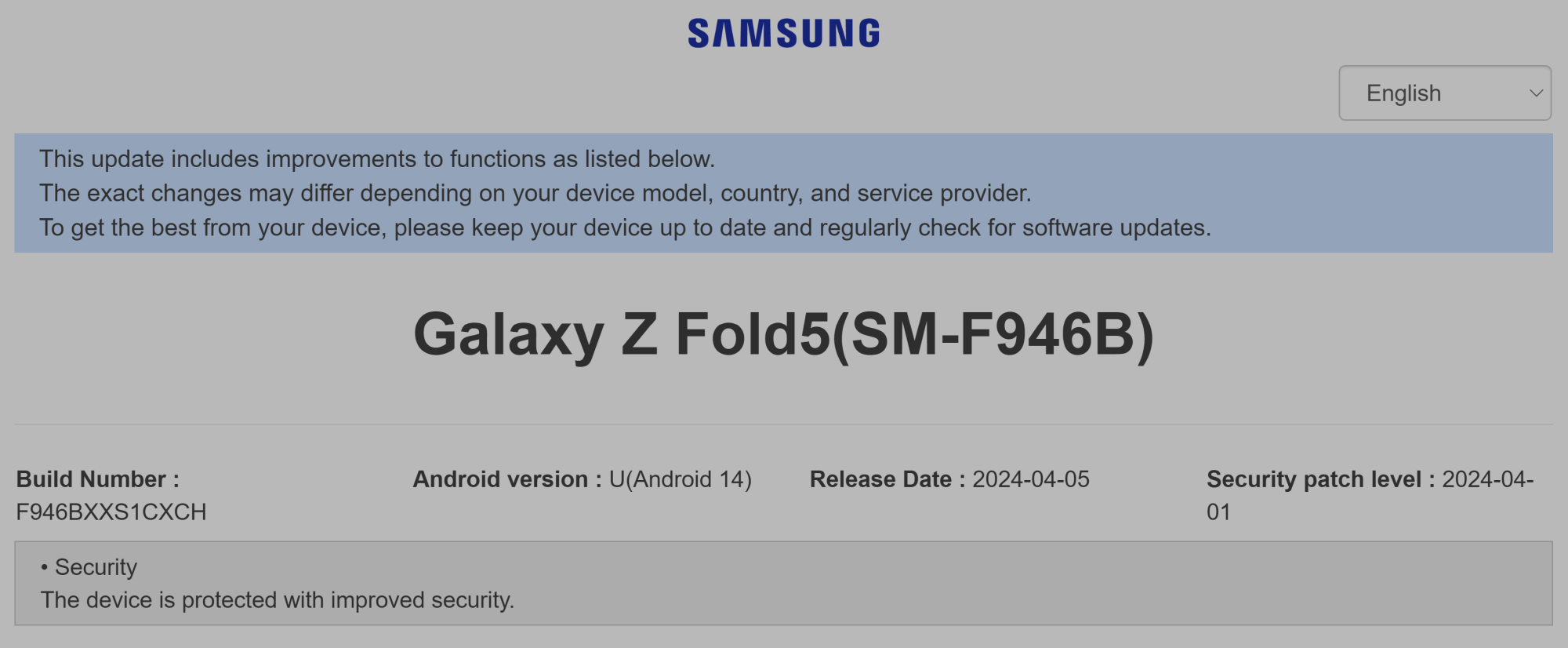 CXCH update Samsung changelist.png