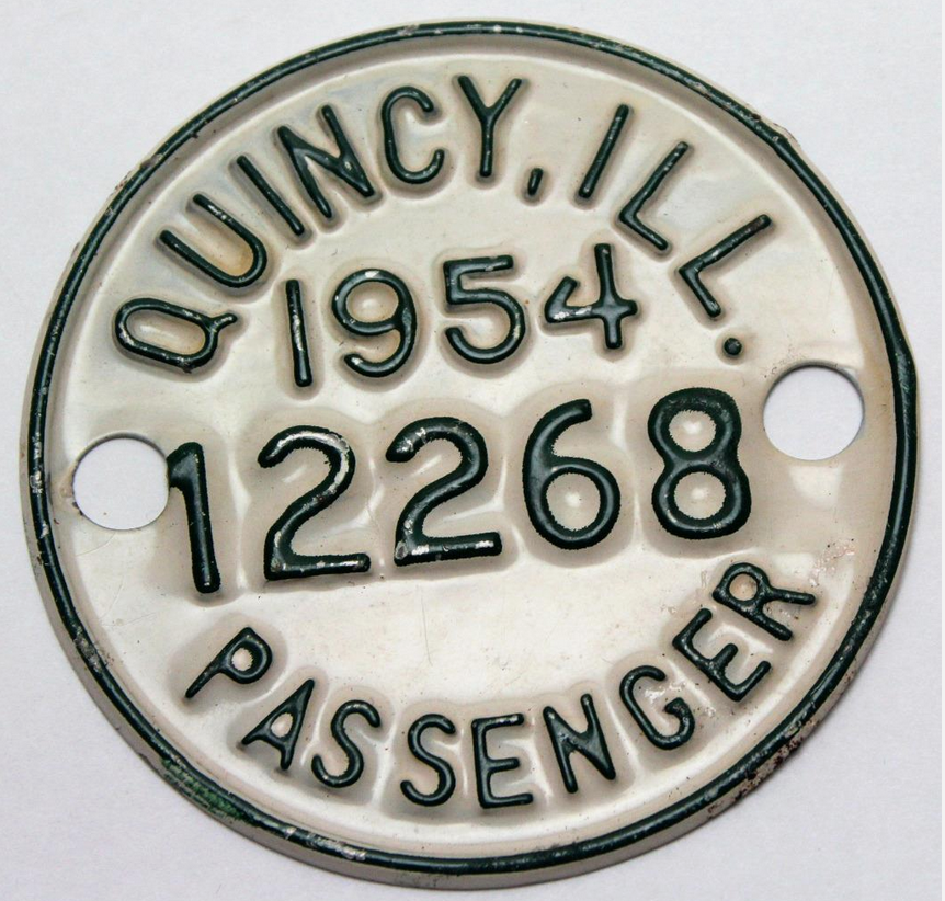 Screenshot 2024-02-24 at 10-47-24 Rare Round1954 Quincy ILL Passenger License Plate Tag #12268...png