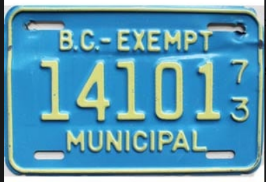 Screenshot 2024-06-05 at 10-01-11 1973 British Columbia Municipal Exempt License Plate For Sal...png