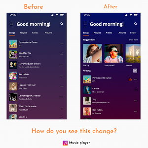 Music player has a new look! Have you tried yet?