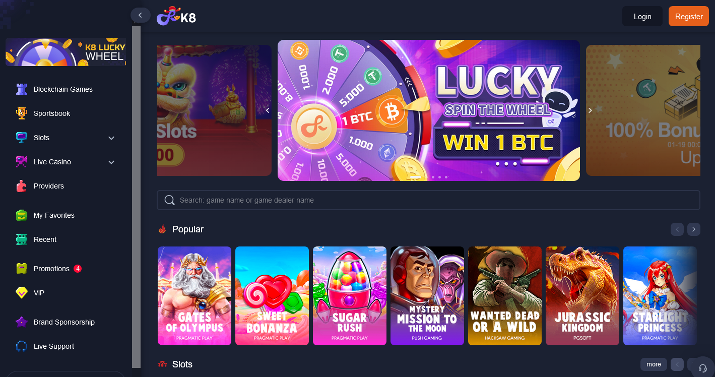 K8 Casino Crypto Online Casino Singapore Bitcoin Casinos